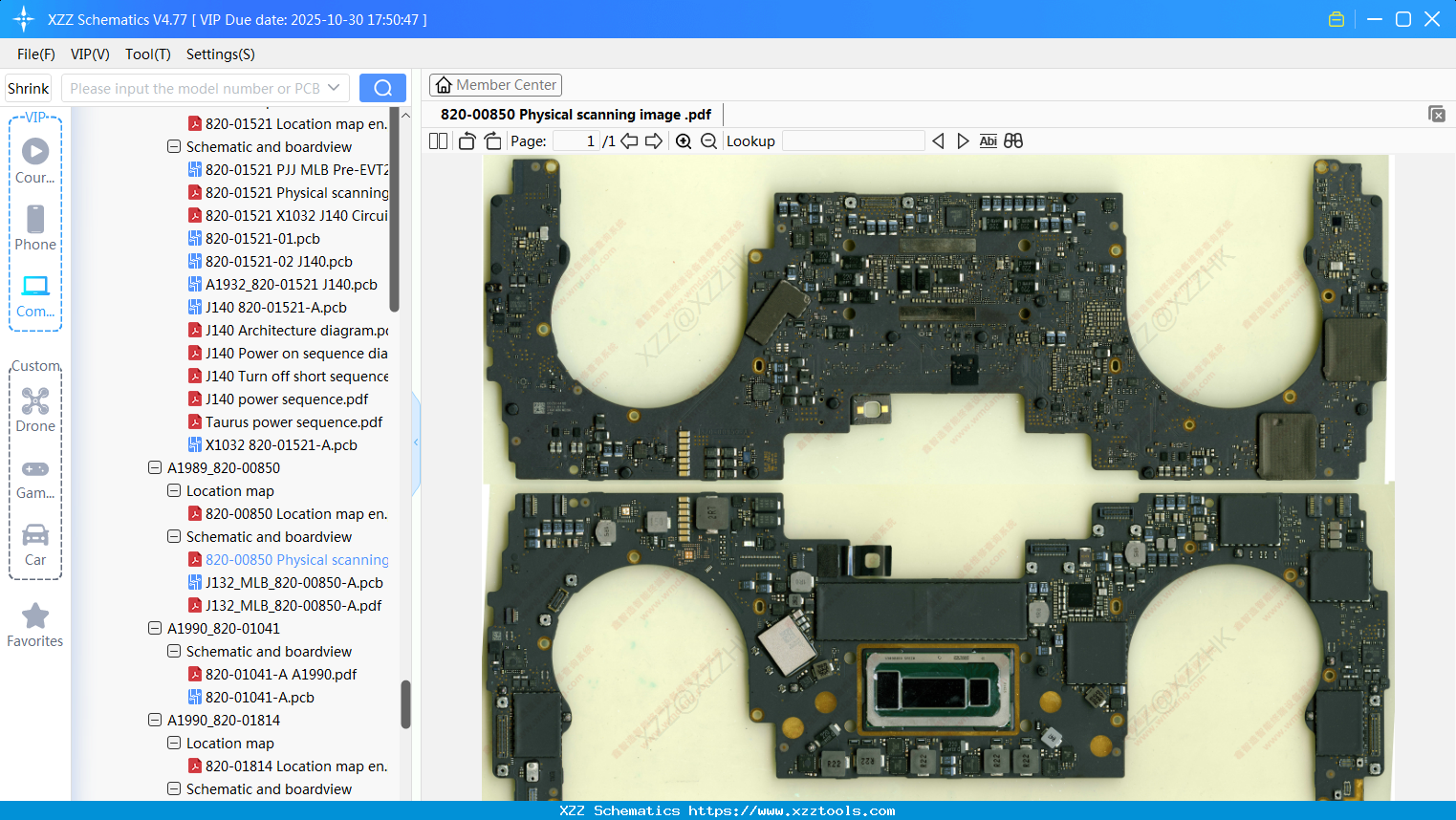 Laptop Apple 820-00850 Physical Scanning Image